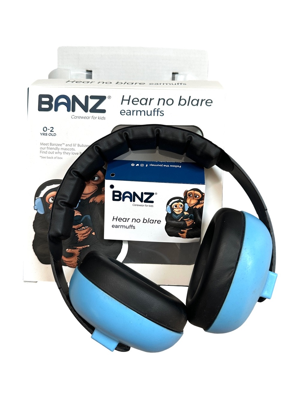 BANZ Baby Ear Muffs Noise Cancelling Headphones Sky Blue Infant Toddler